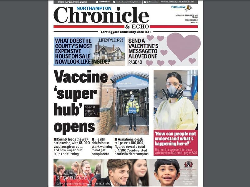 On January 28, we reported on the opening of the new "super" vaccination hub opening at Moulton Park.