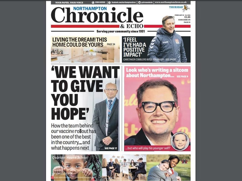 And staying on the theme of vaccinations, our February 2 edition featured an interview with the man in charge of the rollout who had a simple aim - We want to give you hope