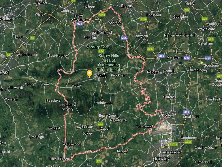 The sixth most common place people arrived in the area from was Mole Valley, with 336 arrivals in the year to June 2019.