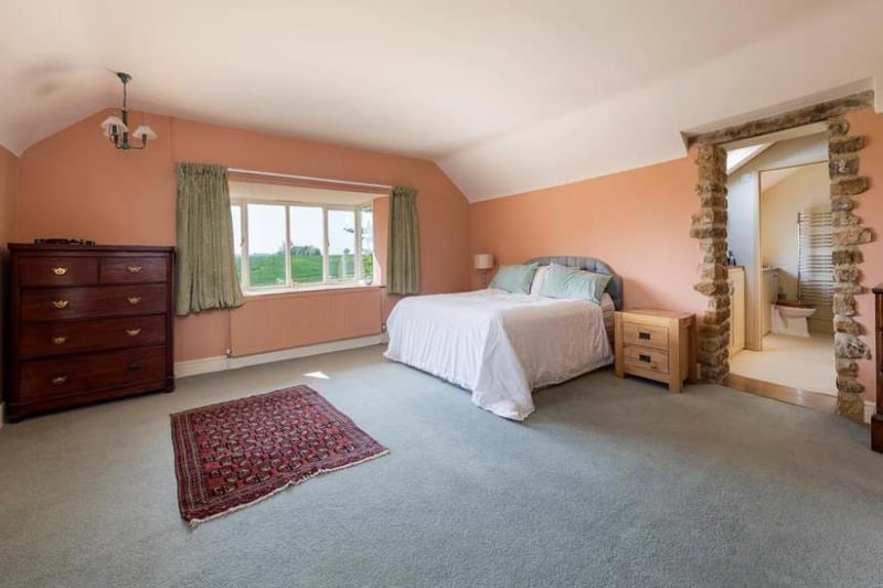 A bedroom at the Long Barn House in Lower Brailes near Banbury (Image from Rightmove)