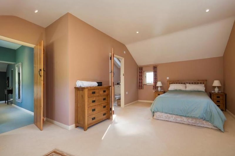 A bedroom at the Long Barn House in Lower Brailes (Image from Rightmove)