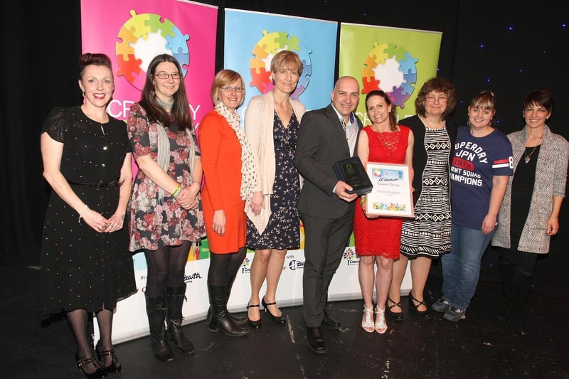 Autism Support receives the Support Group award from Katie Bennett in 2016
