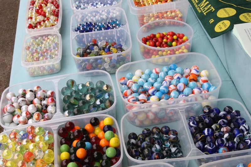 A variety of marbles