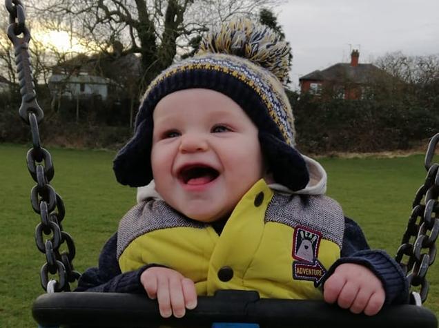 This adorable laughing face belongs to Oliver Harper, who will be celebrating his first birthday on March 28!