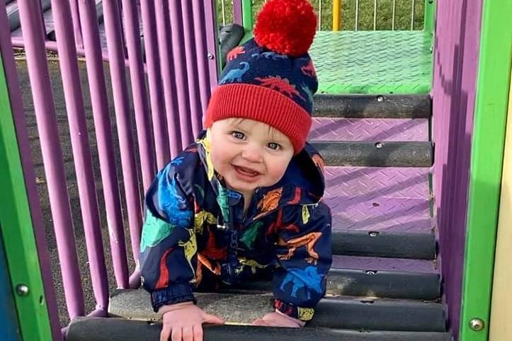 This happy chappy is Hugh Dorgan and he will was born on April 9 2020 after his family had a baby shower on the last weekend before the first national lockdown was announced.
