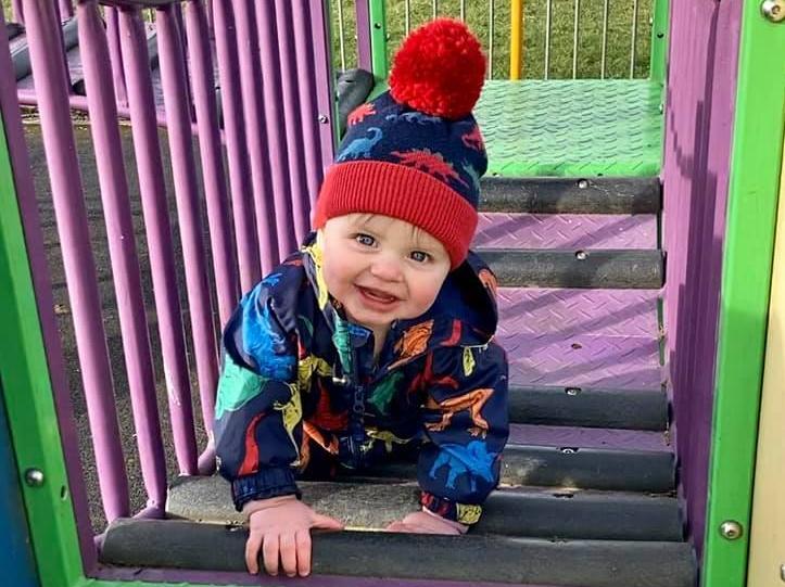 This happy chappy is Hugh Dorgan and he will was born on April 9 2020 after his family had a baby shower on the last weekend before the first national lockdown was announced.