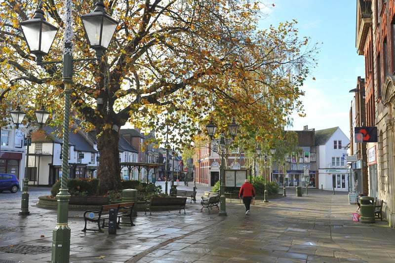 Tenth on the list but really the joint ninth most common place people arrived in the area from was Horsham, with 331 arrivals in the year to June 2019. Pictured is Horsham town centre.