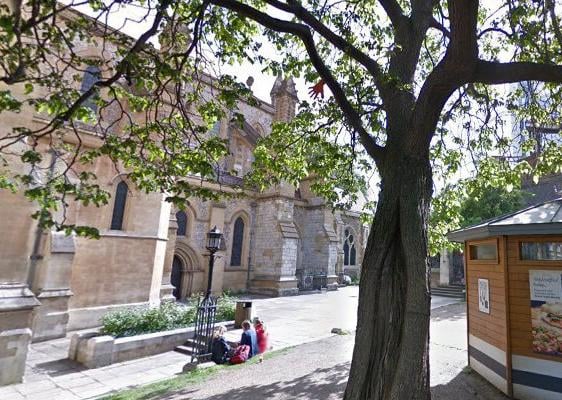 The seventh most common place people arrived in the area from was Southwark, London, with 338 arrivals in the year to June 2019.
 Southwark Cathedral from Google Streetview.