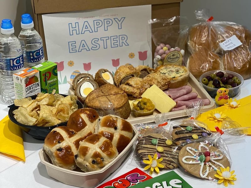 The Orangery at Delapre Abbey are offering this mouth-watering family Easter box for £39.50. Each picnic box contains ham, pork pie, quiche, cheese, pickle and Olives. There are also eight homemade bread rolls and butter, sausage rolls, scotch eggs, crisps, Easter biscuits, hot cross buns, two kids cartons of juice and two bottles of water and mini eggs. They all come equipped with paper plates, wooden knives, napkins and even activity books for the children! It is available to collect from the Common Ground on Easter Sunday.