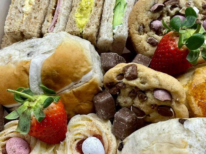 Afternoon Delights have put together this delicious Easter afternoon tea priced at £12 per person. It includes a variety of sandwiches, scones, hot cross buns, victoria sponge and chocolate treats!