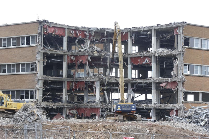The demolition work at the Southlands Hospital site, Shoreham, in 2016