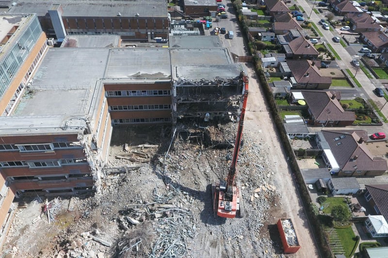 The demolition work at the Southlands Hospital site, Shoreham, in 2016