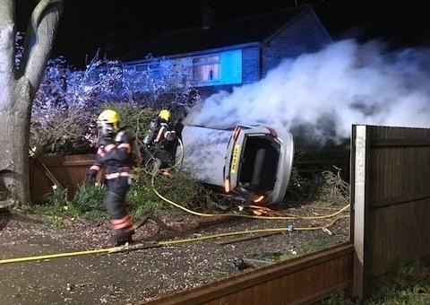 The scene of the crash in Eastfield Road.