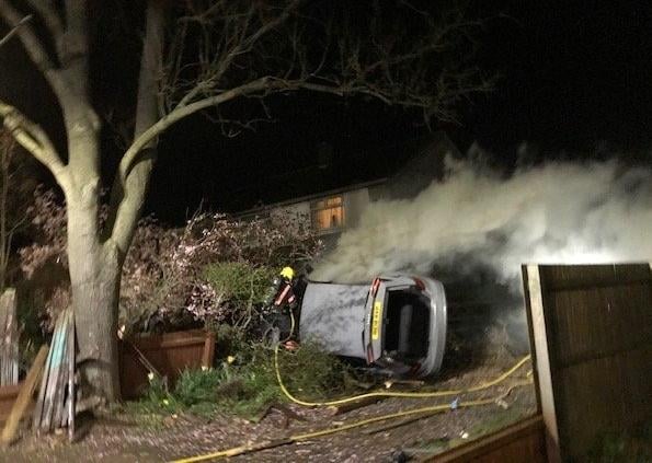 Firefighters at the scene in Eastfield Road.