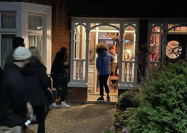 Presenter Fleur East surprises the Peterborough family.