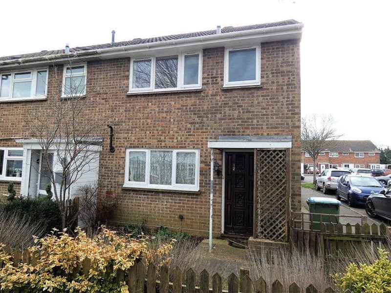A vacant three bedroom end-of-terrace house in need of refurbishment and structural repair. Price: £150,000.