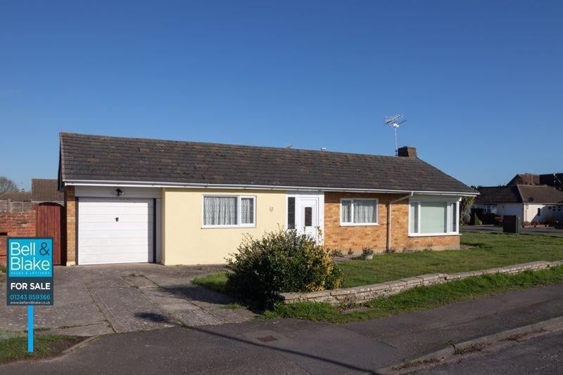 A three bedroom detached bungalow with no chain. Price: £325,000.