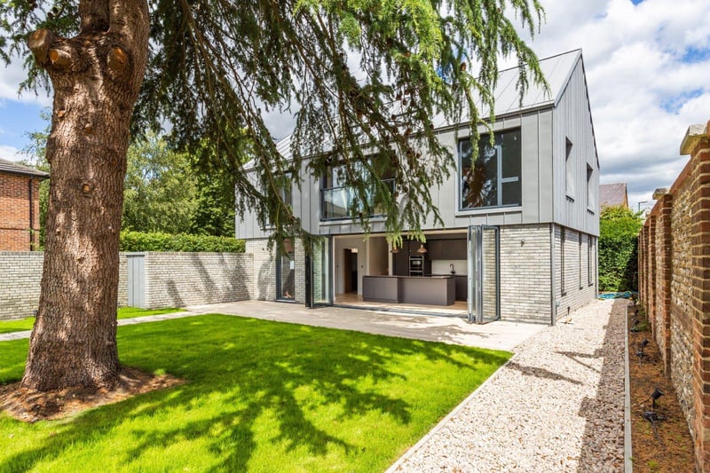 The Tree House is a sleek and stylish new three bedroom property, with a one-bedroom annexe. Price: £1,250,000.
