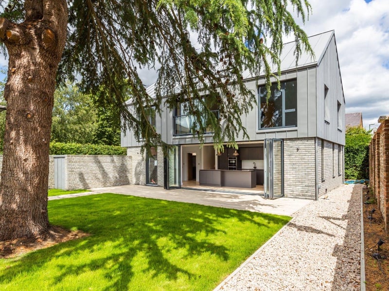 The Tree House is a sleek and stylish new three bedroom property, with a one-bedroom annexe. Price: £1,250,000.