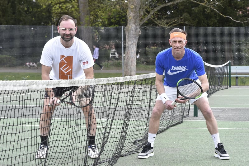 Tennis players Lucas Szczukiewicz and Darren LeBeau get to play at Central Park.