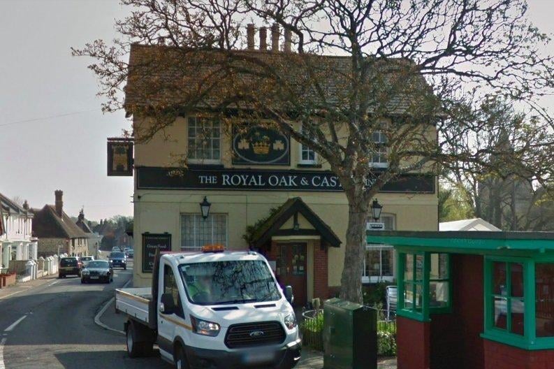 Royal Oak and Castle. Picture from Google Streets Map. SUS-210329-155757001