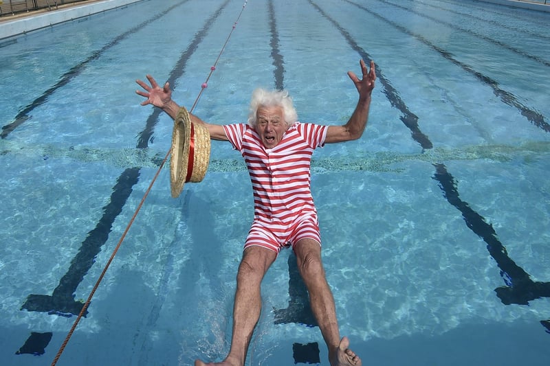 Bill Marriott (76) a regular at the pool.