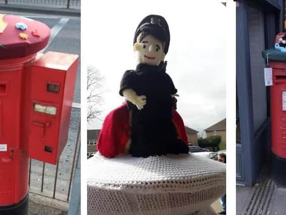 Postbox toppers in Lawn Lane and Old Town