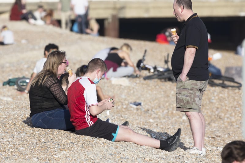 Worthing enjoys rare March sunshine as covid lockdown restrictions ease