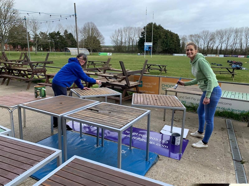 Getting ready for rugby at Worthing RFC