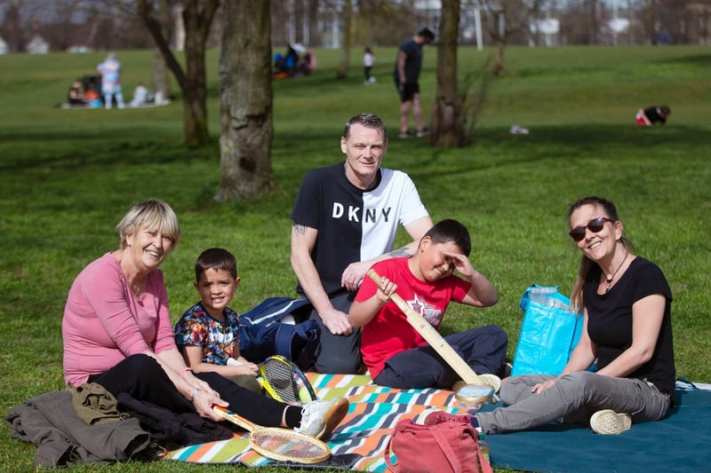 Families enjoyed picnics and sports together. Photo: Kirsty Edmonds.