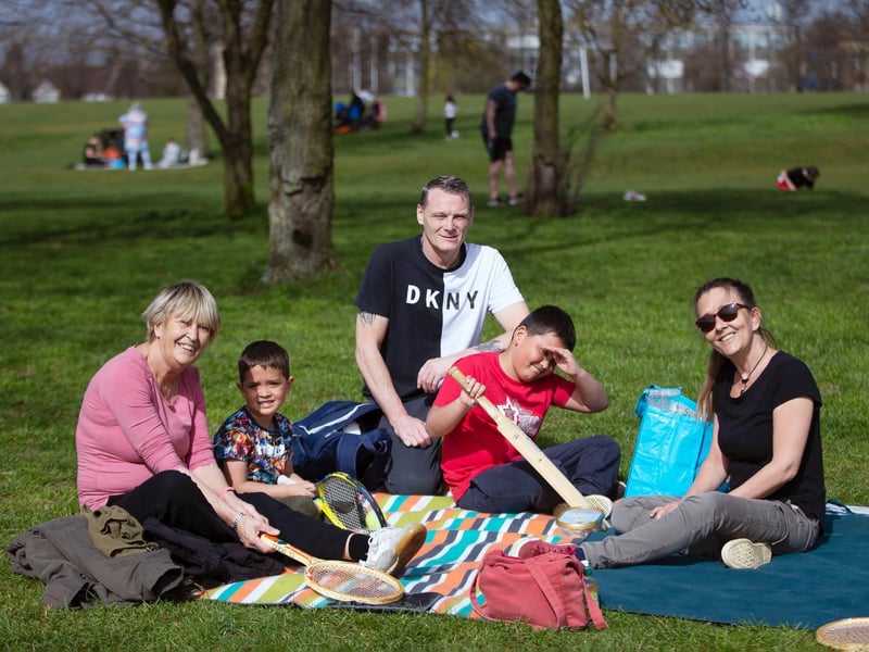 Families enjoyed picnics and sports together. Photo: Kirsty Edmonds.
