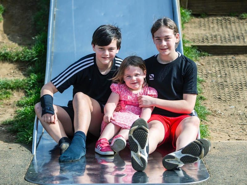 The playground at Abington Park was also busy with excited children. Photo: Kirsty Edmonds.