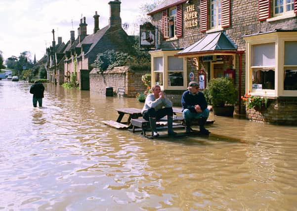 Flooding in Wansford over Easter in 1998.