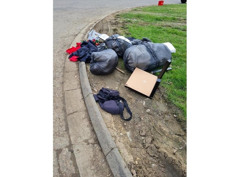 Litter dumped around Bretton over the weekend.