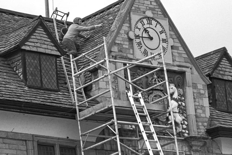 Do you recognise the man hard at work on the Guildhall roof?