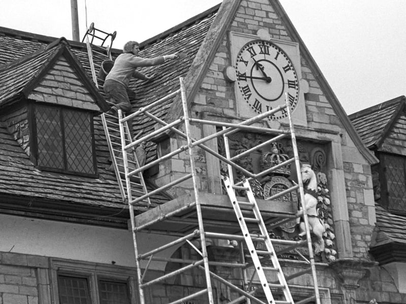 Do you recognise the man hard at work on the Guildhall roof?