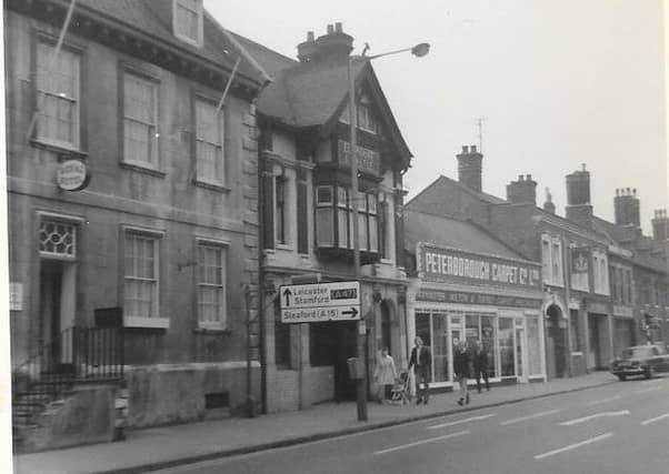 An image of Westgate southside close to the junction with Lincoln Road showing the area of Peterborough now occupied by Queensgate.