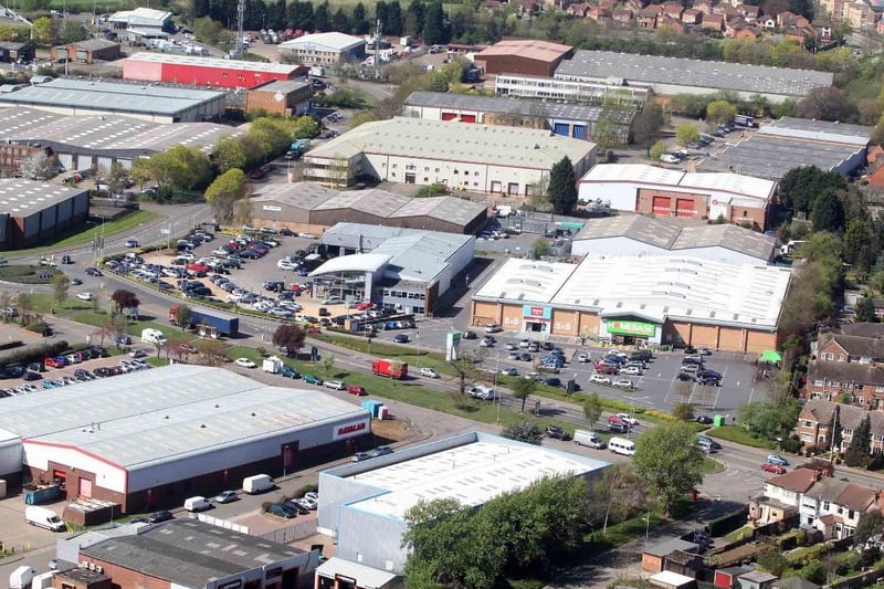 Looking over to Argos and Homebase in 2011 from the Lift Tower