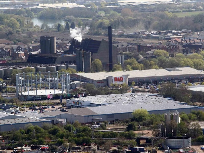 The gas towers, the Carlsberg factory and B&Q can be seen in this image, again from 2011