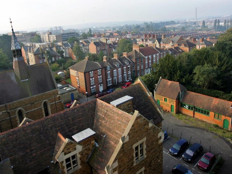 The view from Northampton Cathedral, taken in 2008