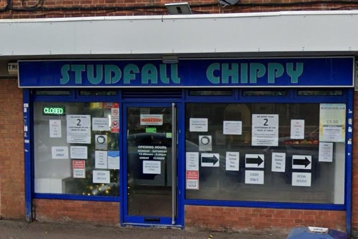 Studfall Chippy - located in Studfall Avenue in Corby - was the most popular choice for Northamptonshire residents.