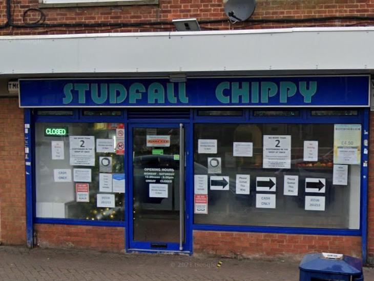 Studfall Chippy - located in Studfall Avenue in Corby - was the most popular choice for Northamptonshire residents.