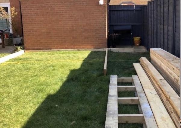 The garden as work was about to start.