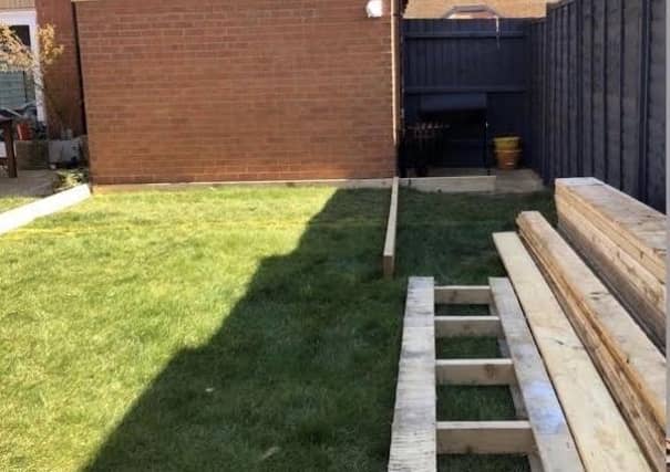 The garden as work was about to start.