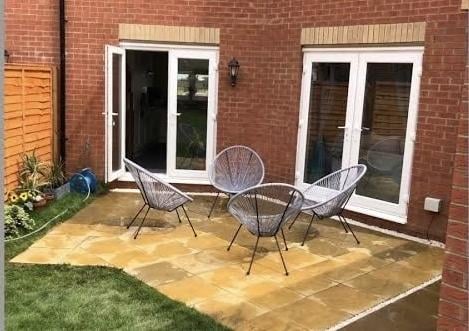 The patio area before work started.