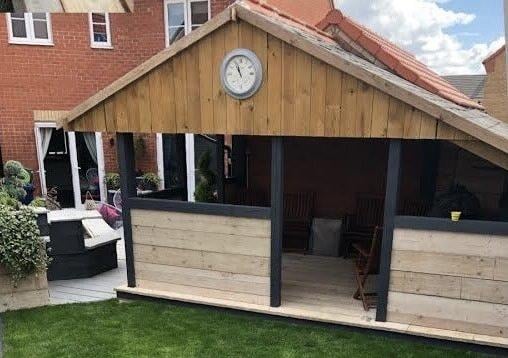 The completed project has seen a dramatic transformation and a whole new covered seating area.