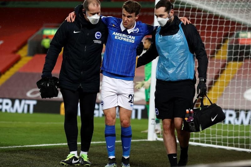 Injured his knee at Liverpool and was ruled out for the season. Provides balance to the Albion team and Brighton have missed him on the left. On the road to recovery and will hope to stronger and fitter for next season
