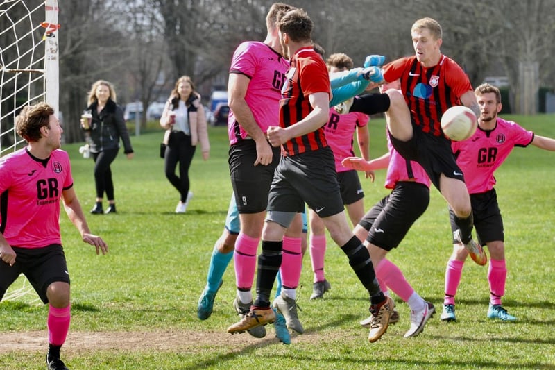 Action and goal celebrations from Southwick 1882's 5-0 win over Ridgewood / Pictures: Stephen Goodger