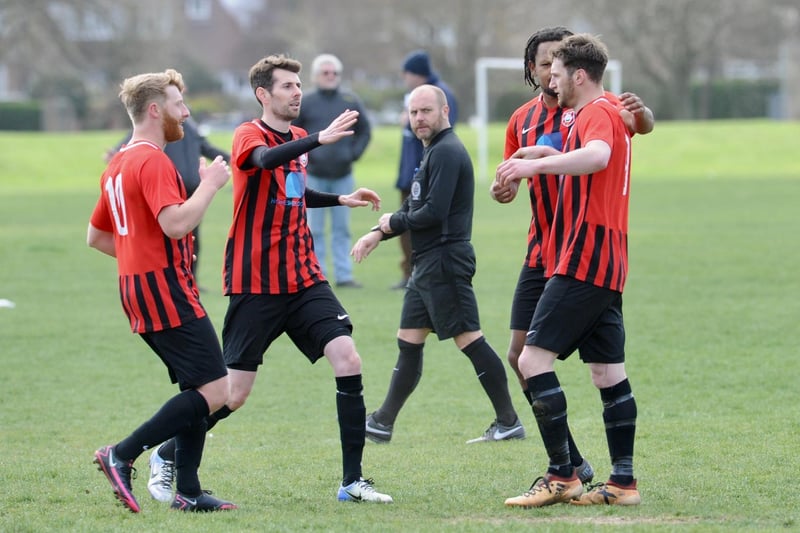 Action and goal celebrations from Southwick 1882's 5-0 win over Ridgewood / Pictures: Stephen Goodger
