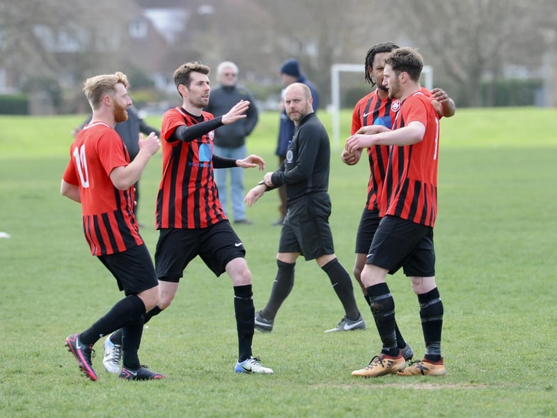 Action and goal celebrations from Southwick 1882's 5-0 win over Ridgewood / Pictures: Stephen Goodger